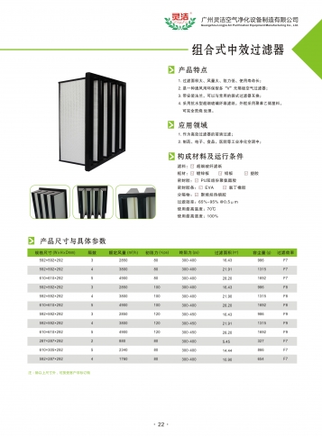 組合式高效過（guò）濾器
